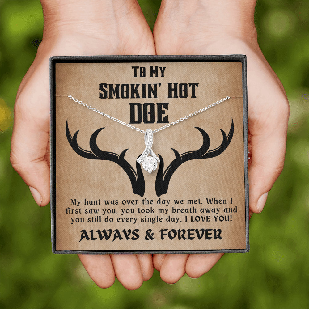 To My Smokin Hot Doe Necklace Gift for Wife, Valentine&#39;s Day Gift for Wife, Anniversary Gift for Wife