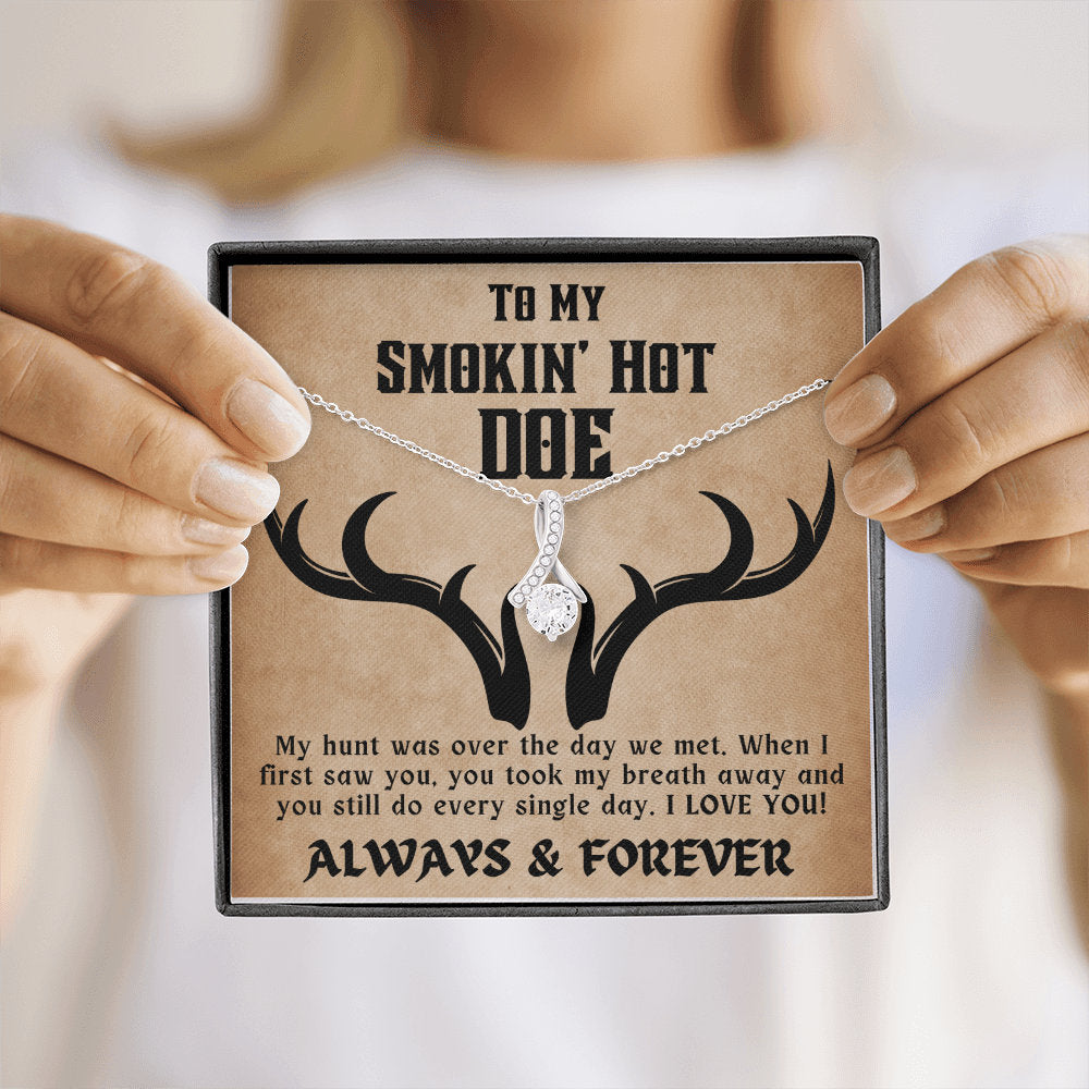 To My Smokin Hot Doe Necklace Gift for Wife, Valentine&#39;s Day Gift for Wife, Anniversary Gift for Wife