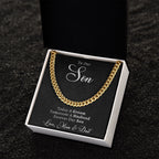 To Our Son on His Wedding Day Gift from Mom & Dad, Cuban Chain Necklace, Son Wedding Gifts Ideas, Today A Groom, Forever Our Son Unique Gift
