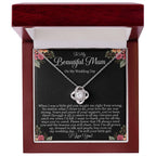 Gift for Mum from Bride on Wedding Day, Wedding Day Gift for Mum from Bride, Bride to Mum Love Knot Necklace Gift, Mother of the Bride Gift