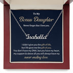 Bonus Daughter Gift, Stepdaughter Gift, Name Necklace, Bonus Daughter Gifts Ideas, Bonus Daughter Gifts from Dad, Graduation, Christmas Gift