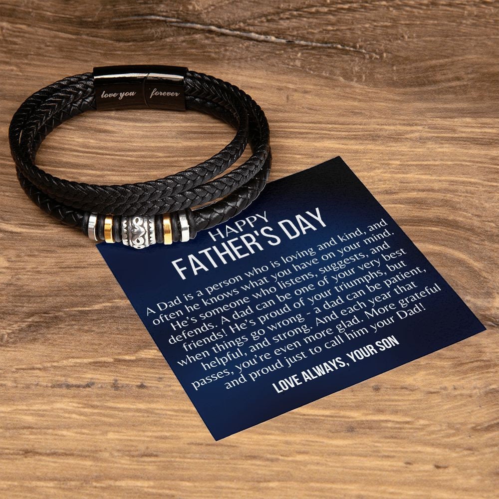Meaningful Dad Fathers Day Gifts, Leather Bracelet, Best Fathers Day Gifts for Dad from Son, Dad Fathers Day Present, Son to Dad Gifts Ideas