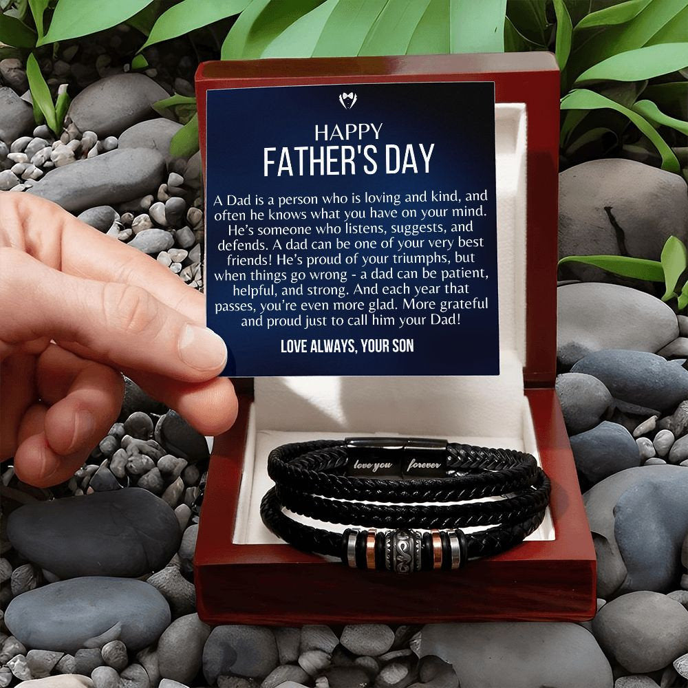Meaningful Dad Fathers Day Gifts, Leather Bracelet, Best Fathers Day Gifts for Dad from Son, Dad Fathers Day Present, Son to Dad Gifts Ideas