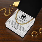 Son's Wedding: Cuban Link Necklace, Parental Groom Gifts, Special Gift for My Son's Big Day, Meaningful Wedding Day Gift for Our Son