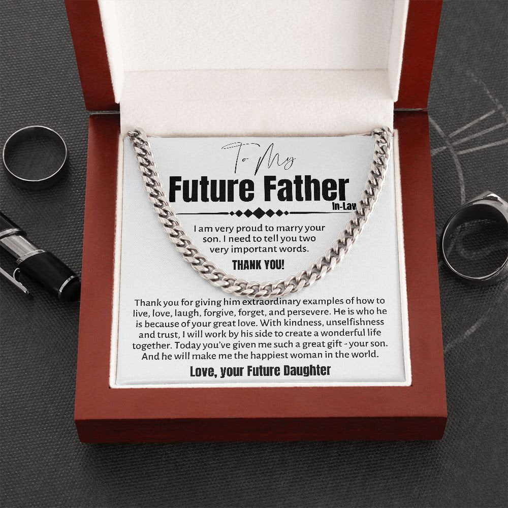 Future Father In Law Necklace, Father In Law Gift Wedding, Gift for Father In Law on Wedding Day, Father of the Groom Gift from Bride