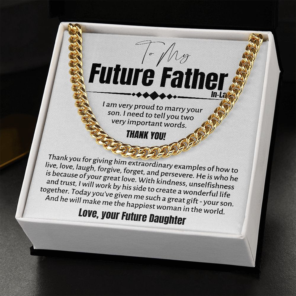 Future Father In Law Necklace, Father In Law Gift Wedding, Gift for Father In Law on Wedding Day, Father of the Groom Gift from Bride