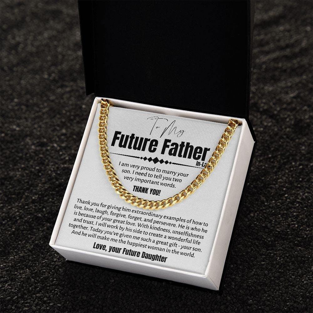Future Father In Law Necklace, Father In Law Gift Wedding, Gift for Father In Law on Wedding Day, Father of the Groom Gift from Bride