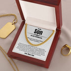 Son's Wedding: Cuban Link Necklace, Parental Groom Gifts, Special Gift for My Son's Big Day, Meaningful Wedding Day Gift for Our Son