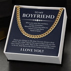 Boyfriend Cuban Chain Necklace, Promise Necklace For Boyfriend, Gifts For Boyfriend, Birthday, Christmas, Valentines Day Gift For Boyfriend