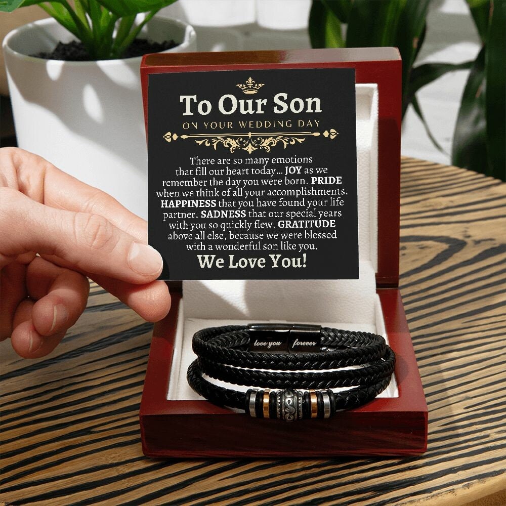 Groom Gift from Mom & Dad, To Our Son on Your Wedding Day, Son Wedding Day Gift, Gift for Son on Wedding Day, Parents to Son Wedding Gifts