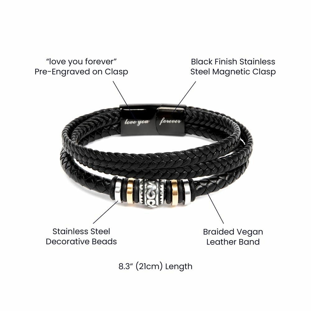 Meaningful Dad Fathers Day Gifts, Leather Bracelet, Best Fathers Day Gifts for Dad from Son, Dad Fathers Day Present, Son to Dad Gifts Ideas