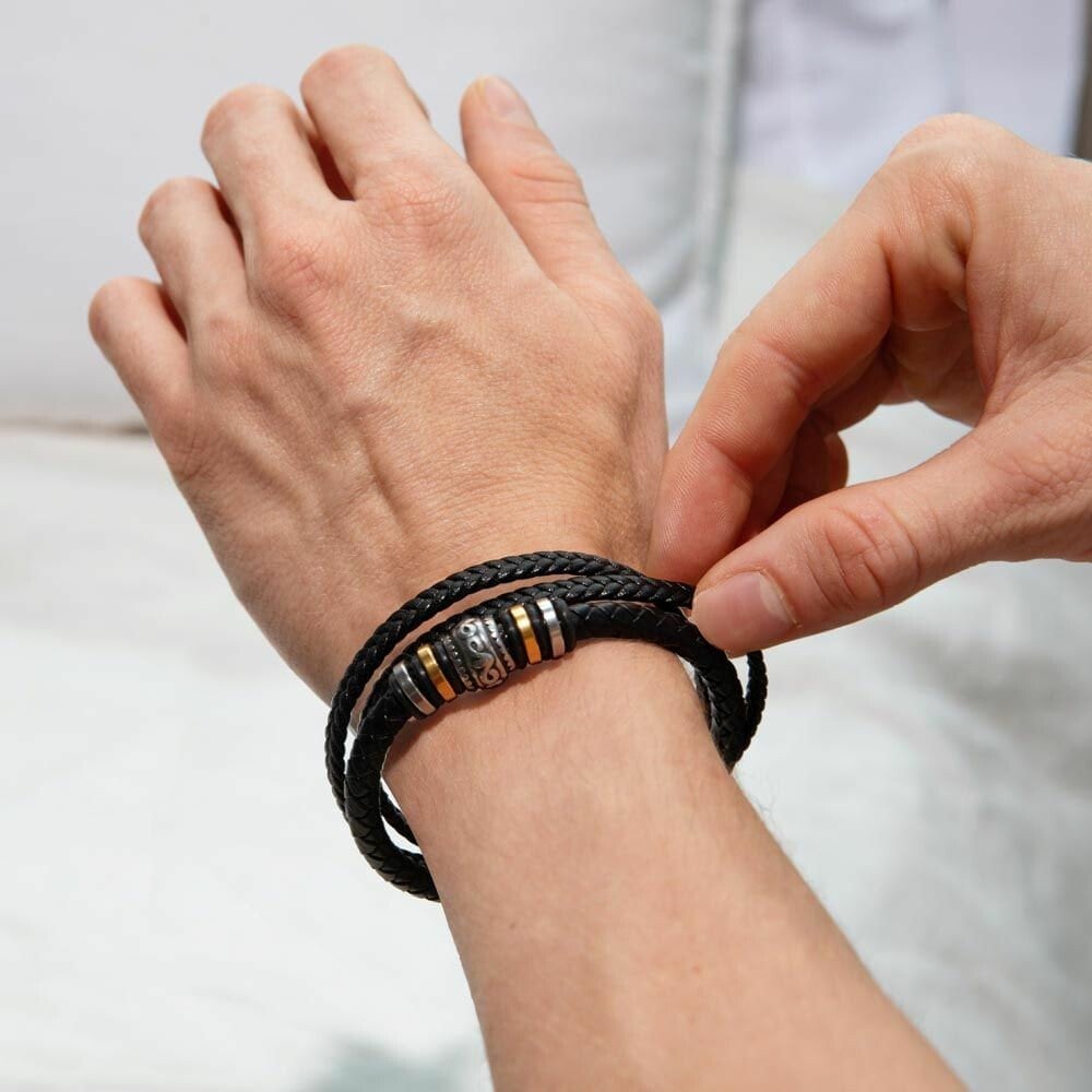 Meaningful Dad Fathers Day Gifts, Leather Bracelet, Best Fathers Day Gifts for Dad from Son, Dad Fathers Day Present, Son to Dad Gifts Ideas