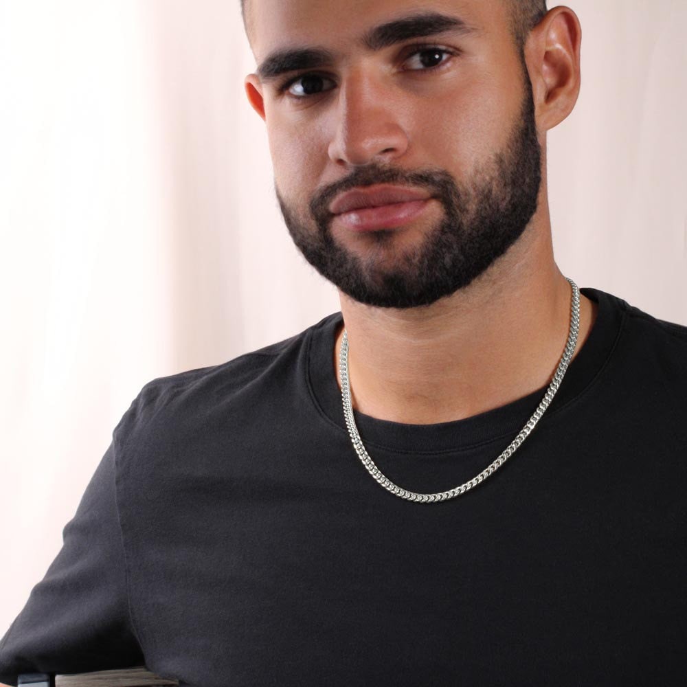Son's Wedding: Cuban Link Necklace, Parental Groom Gifts, Special Gift for My Son's Big Day, Meaningful Wedding Day Gift for Our Son