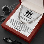 Son's Wedding: Cuban Link Necklace, Parental Groom Gifts, Special Gift for My Son's Big Day, Meaningful Wedding Day Gift for Our Son