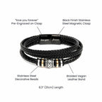 Graduate Bracelet - Gift for Boys - Personalized Engraved Jewelry - Adjustable Wristband - Graduation Present - Handmade Accessories