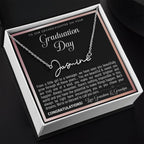 Granddaughter Graduation Gift from Grandma & Grandpa, Gift for Granddaughter Graduation, Granddaughter Graduation Necklace, Name Necklace