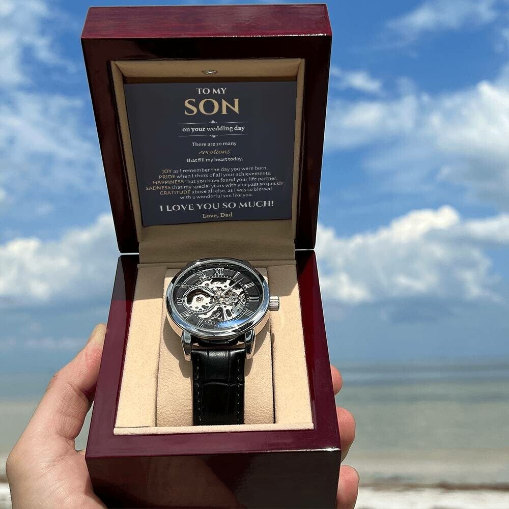 Groom Gift from Dad, To My Son on His Wedding Day, Son Wedding Day Gift, Wedding Gift for Son, Sentimental Wedding Gift