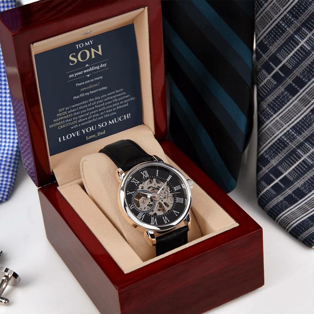 Groom Gift from Dad, To My Son on His Wedding Day, Son Wedding Day Gift, Wedding Gift for Son, Sentimental Wedding Gift