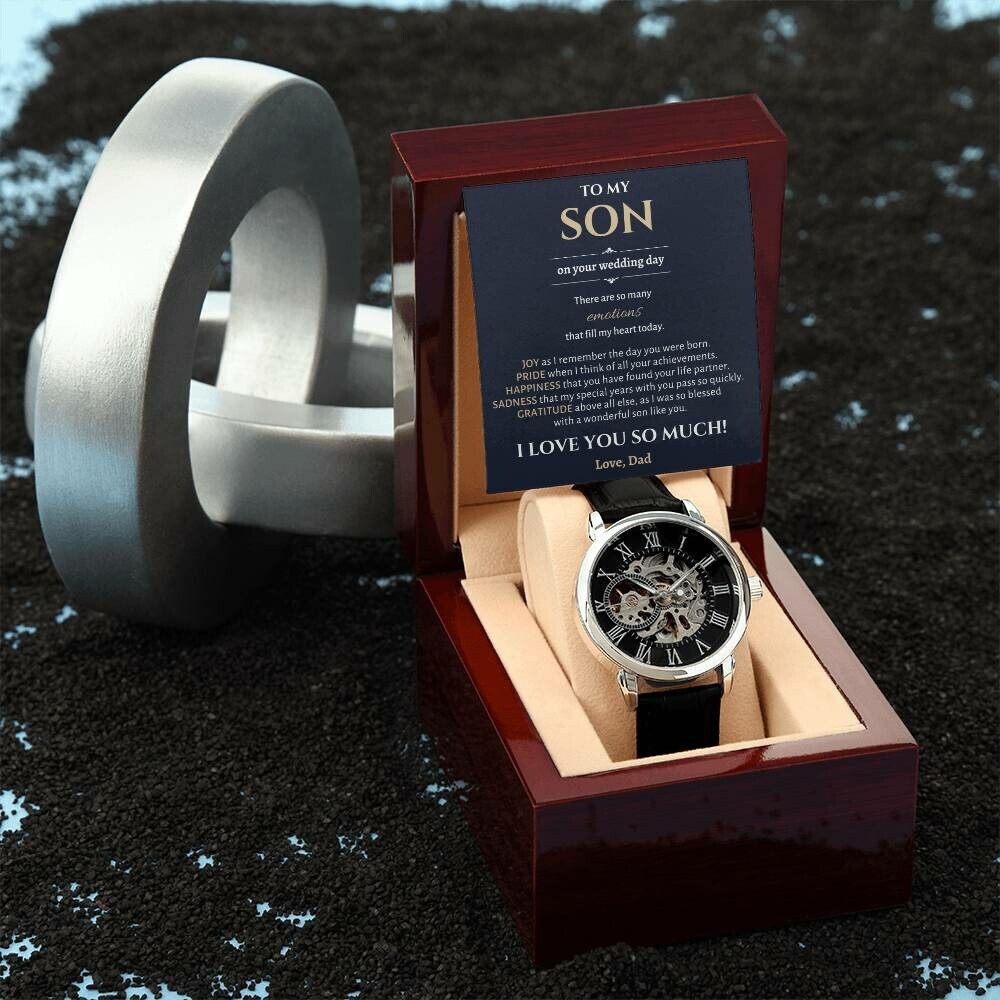 Groom Gift from Dad, To My Son on His Wedding Day, Son Wedding Day Gift, Wedding Gift for Son, Sentimental Wedding Gift