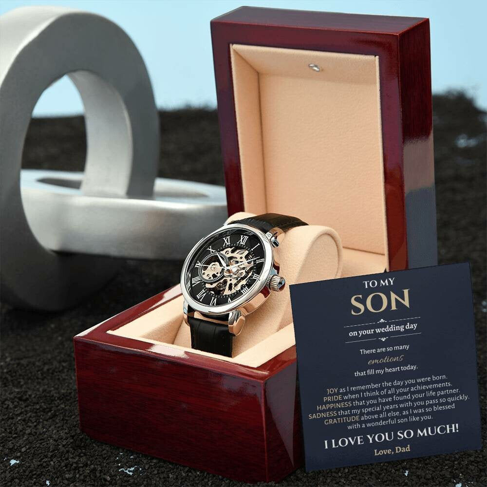Groom Gift from Dad, To My Son on His Wedding Day, Son Wedding Day Gift, Wedding Gift for Son, Sentimental Wedding Gift