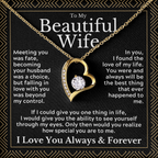 Eternal Rose Heart Gift Box with Forever Love Necklace – Romantic Anniversary Gift for Wife, Birthday & Valentine's Day Present