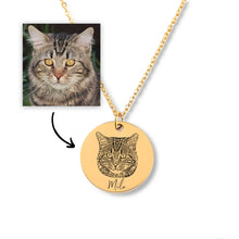 Load image into Gallery viewer, Custom Cat Portrait Necklace: The Perfect Gift and Memorial Keepsake for Cat Owners
