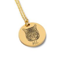 Load image into Gallery viewer, Custom Cat Portrait Necklace: The Perfect Gift and Memorial Keepsake for Cat Owners
