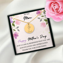 Load image into Gallery viewer, Mothers Gifts from Daughter, Birthflower Name Necklace for Mom on Mothers Day
