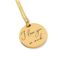 Load image into Gallery viewer, Best Mothers Day Gift from Daughter, Mothers Day Gift from Son, Handwritten Message Necklace
