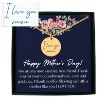 Load image into Gallery viewer, Best Mothers Day Gift from Daughter, Mothers Day Gift from Son, Handwritten Message Necklace
