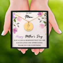 Load image into Gallery viewer, Mothers Gifts from Daughter, Birthflower Name Necklace for Mom on Mothers Day
