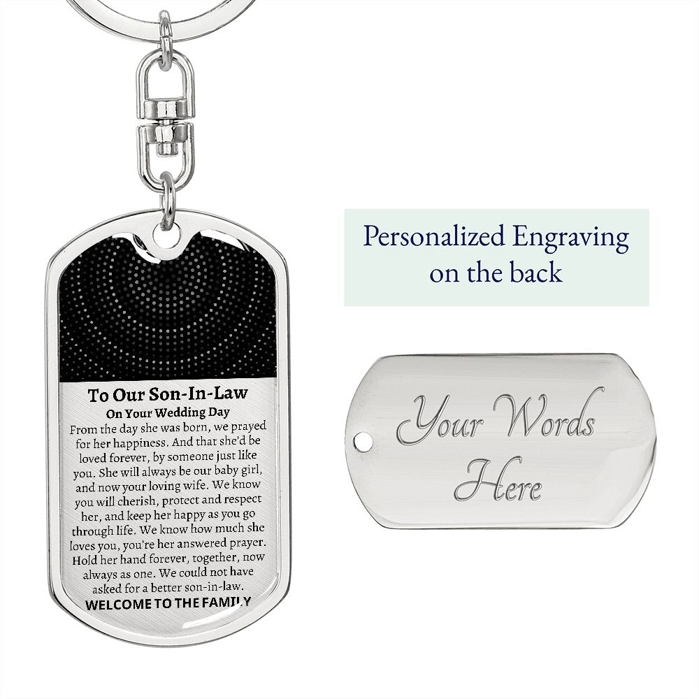 To Our Son In Law On His Wedding Day, Groom Gift from Mother In Law Father In Law, Small Wedding Gift for Son In Law, Custom Son In Law Gift