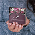 Forever Love, Birthday Gift for Wife from Husband, Wife Necklace, Meaningful Gift for Wife, 14k white gold finish, To my wife