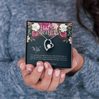 Forever Love, Birthday Gift for Wife from Husband, Wife Necklace, Meaningful Gift for Wife, 14k white gold finish, To my wife