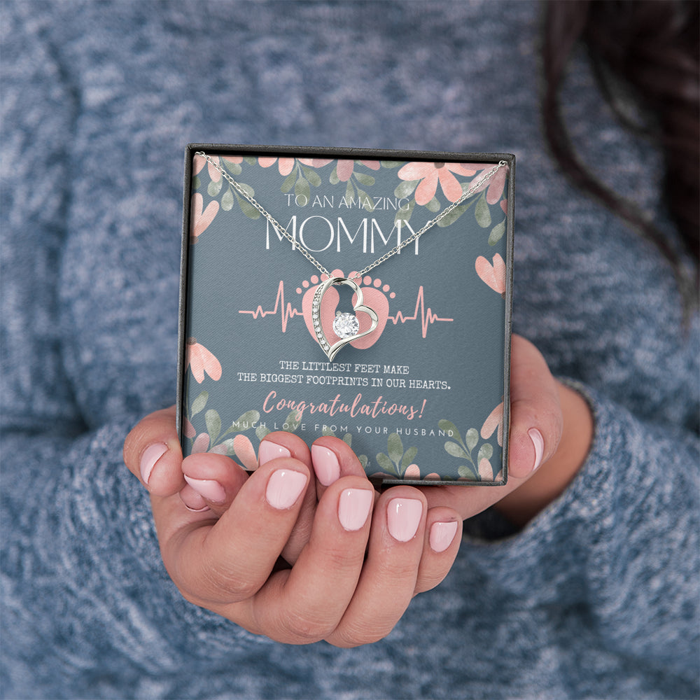 Gift for Pregnant Wife | Mom to be gift | New Mommy Necklace | To Mommy to be | New Mom Jewelry | Forever Love Necklace