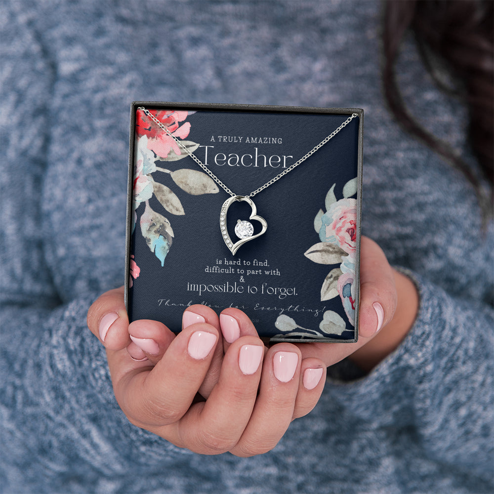 Teacher Gift, Gift for Teacher Necklace, A Truly Amazing Teacher Appreciation Gift