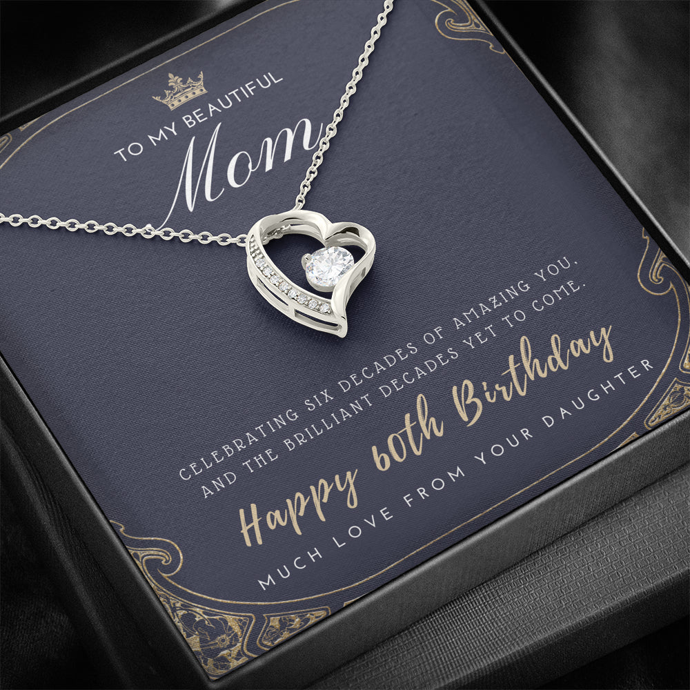 60th Birthday Gift for Mom from Daughter | 60th Birthday Gifts for Women | Necklace for Her | 6 Decade Jewelry | 60 Years Old | 60th Birthday Gift Necklace | Jewelry Gift For Her