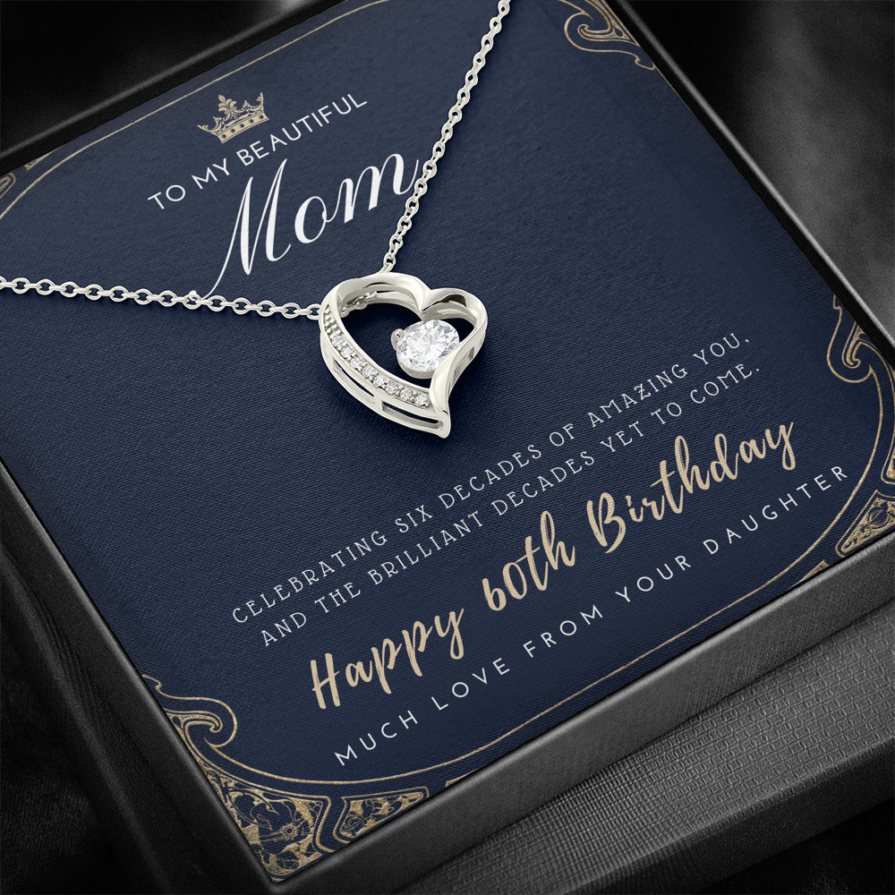 60th Birthday Gift for Mom from Daughter | 60th Birthday Gifts for Women | Necklace for Her | 6 Decade Jewelry | 60 Years Old | 60th Birthday Gift Necklace | Jewelry Gift For Her