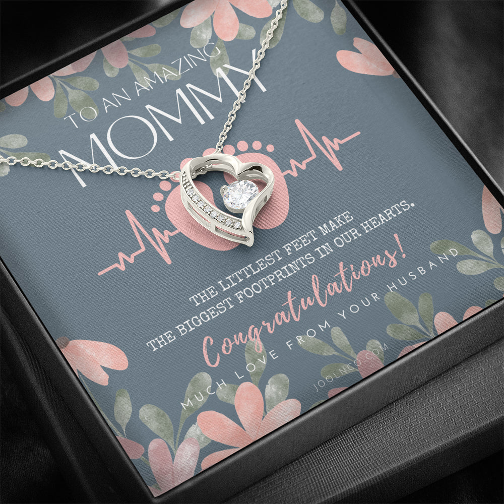 Gift for Pregnant Wife | Mom to be gift | New Mommy Necklace | To Mommy to be | New Mom Jewelry | Forever Love Necklace