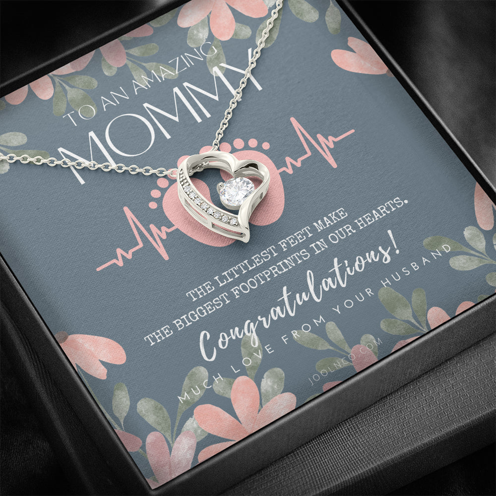 Gift for Pregnant Wife | Mom to be gift | New Mommy Necklace | To Mommy to be | New Mom Jewelry | Forever Love Necklace
