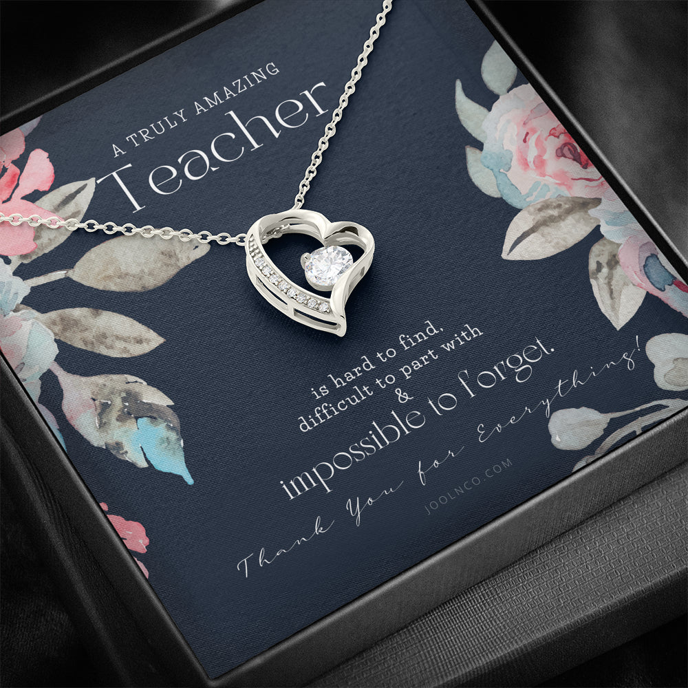 Teacher Gift, Gift for Teacher Necklace, A Truly Amazing Teacher Appreciation Gift