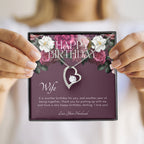 Forever Love, Birthday Gift for Wife from Husband, Wife Necklace, Meaningful Gift for Wife, 14k white gold finish, To my wife