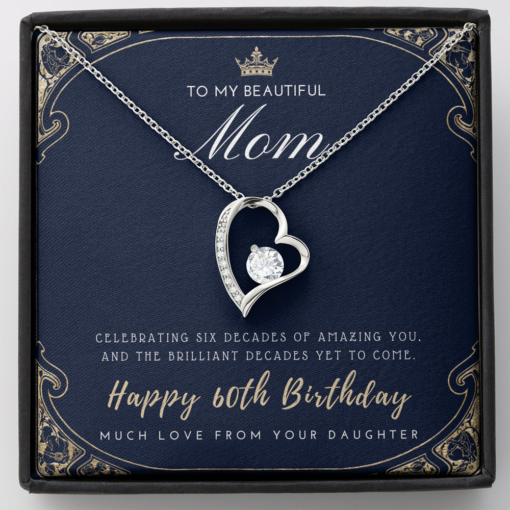 60th Birthday Gift for Mom from Daughter | 60th Birthday Gifts for Women | Necklace for Her | 6 Decade Jewelry | 60 Years Old | 60th Birthday Gift Necklace | Jewelry Gift For Her