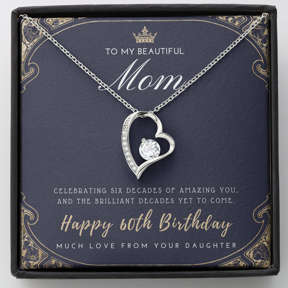 60th Birthday Gift for Mom from Daughter | 60th Birthday Gifts for Women | Necklace for Her | 6 Decade Jewelry | 60 Years Old | 60th Birthday Gift Necklace | Jewelry Gift For Her