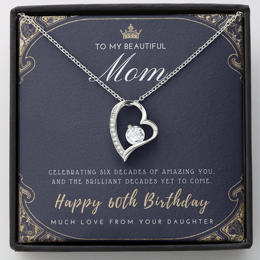60th Birthday Gift for Mom from Daughter | 60th Birthday Gifts for Women | Necklace for Her | 6 Decade Jewelry | 60 Years Old | 60th Birthday Gift Necklace | Jewelry Gift For Her