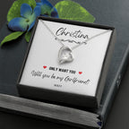 Girlfriend Proposal Ideas, Will You Be My Girlfriend Gift, Asking Out Girlfriend, Will You Be My Girlfriend Proposal Necklace