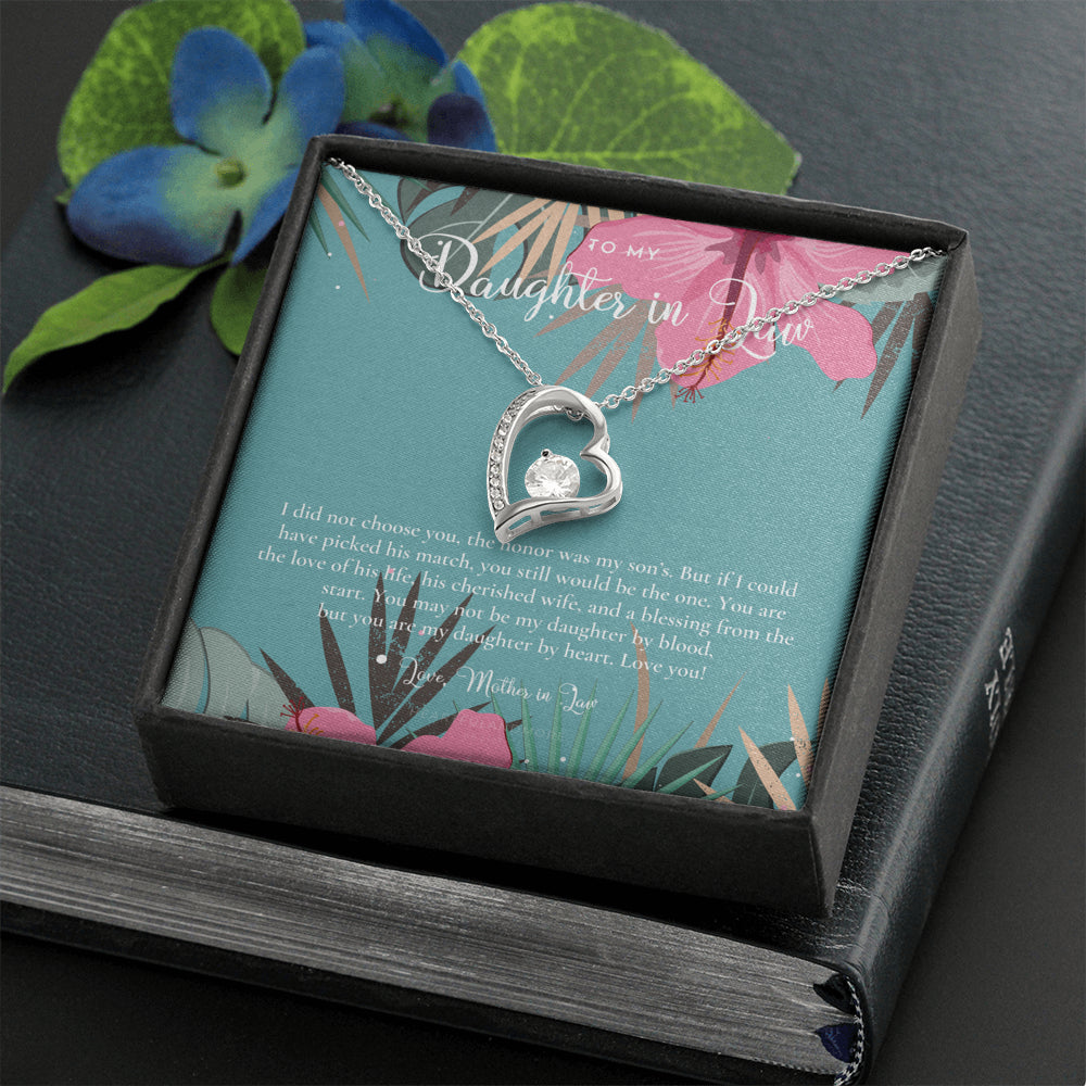 Daughter-In-Law Gift Necklace, Wedding Gift, Jewelry From Mother-In Law, Gift for Bride, Daughter-In-Heart