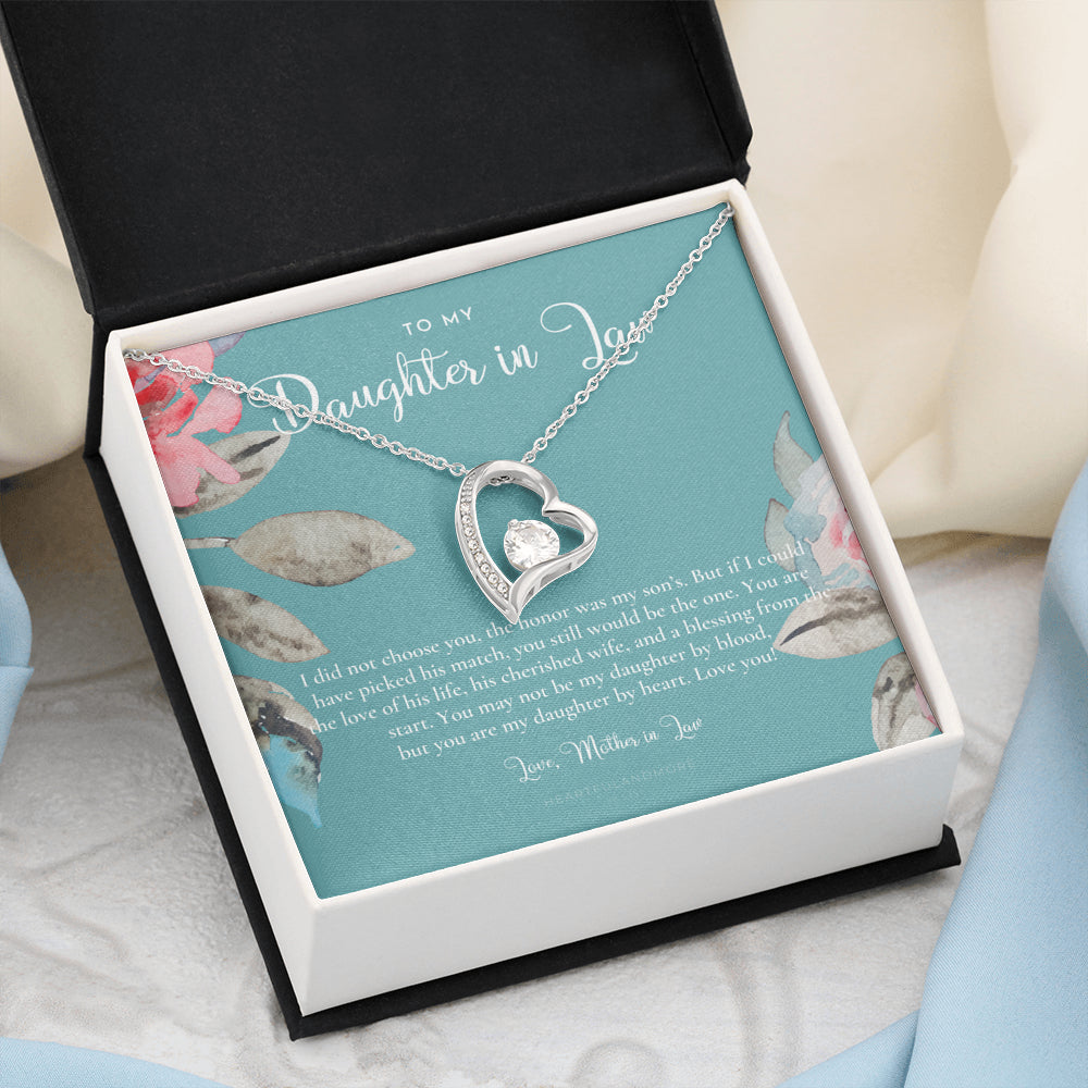 Daughter-In-Law Gift Necklace, Wedding Gift, Jewelry From Mother-In Law, Gift for Bride, Daughter-In-Heart