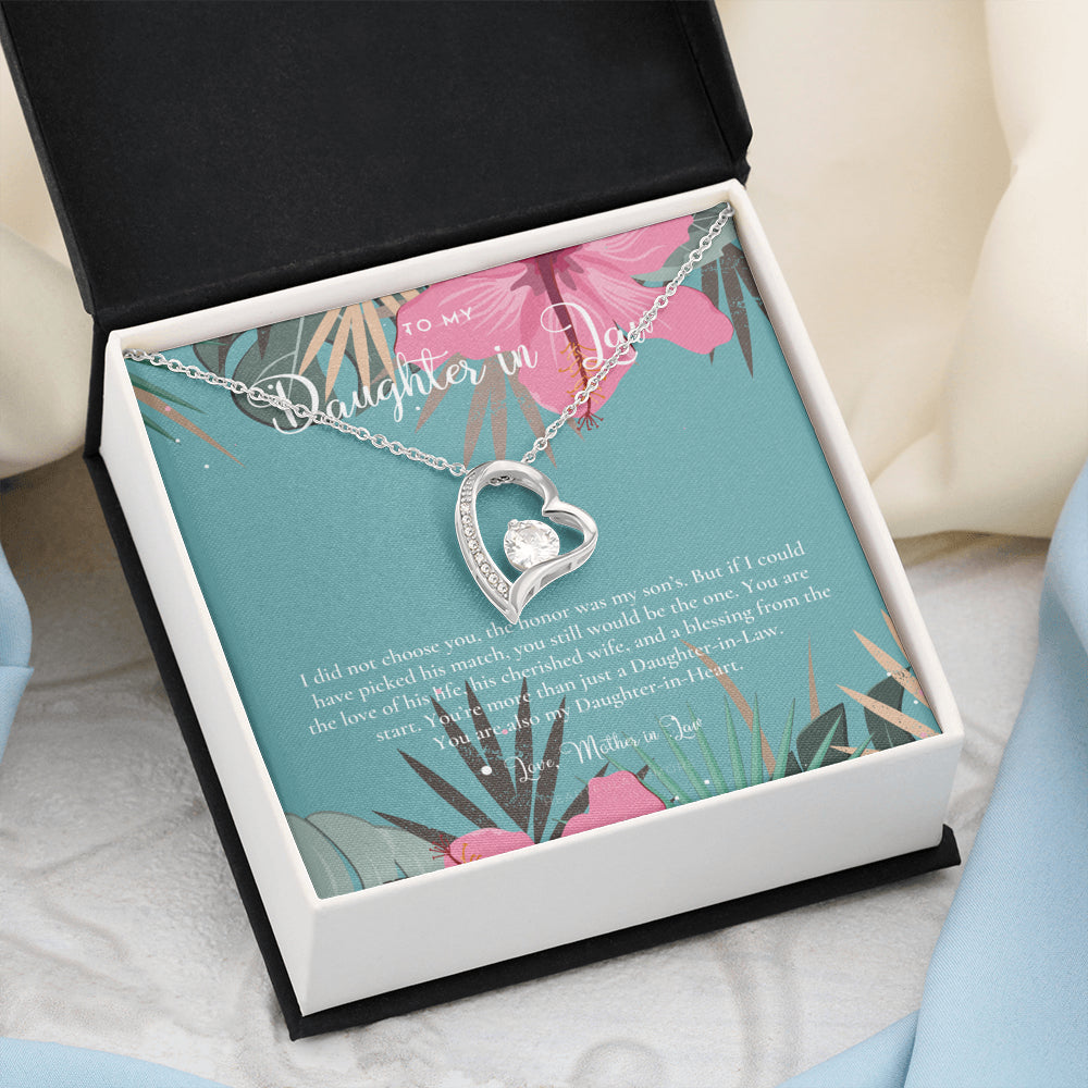 Daughter-In-Law Gift Necklace, Wedding Gift, Jewelry From Mother-In Law, Gift for Bride, Daughter-In-Heart