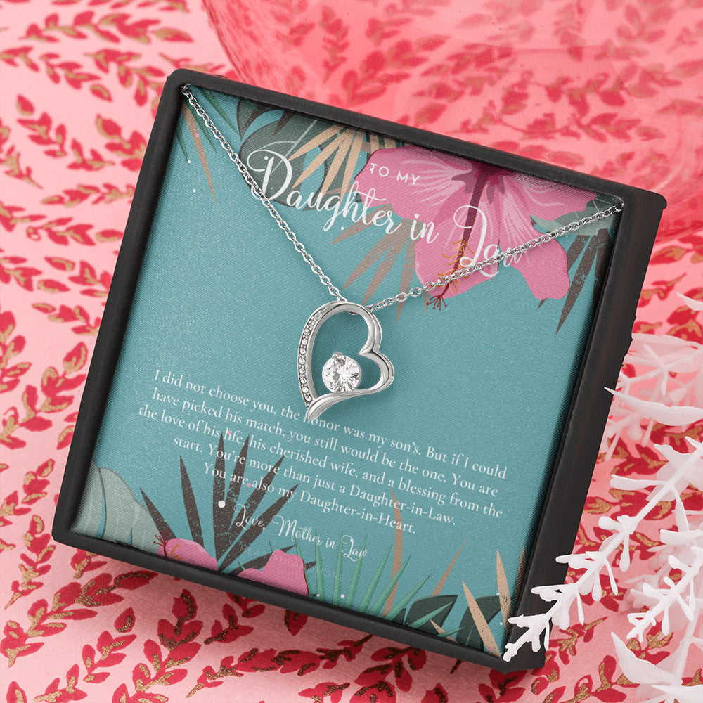 Daughter-In-Law Gift Necklace, Wedding Gift, Jewelry From Mother-In Law, Gift for Bride, Daughter-In-Heart